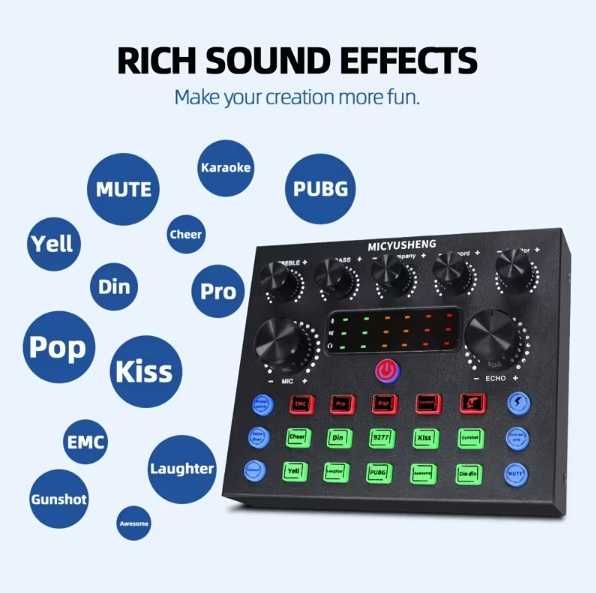 Звуковата карта V8S-миксер