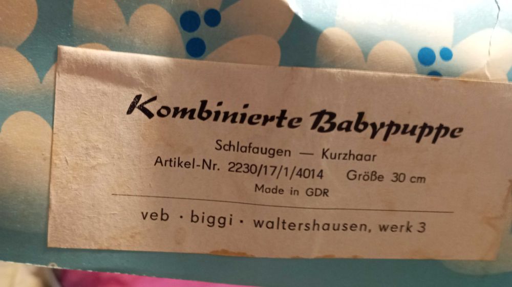 Стара колекционерска кукла - GFR (немска) и българска от 80 те години