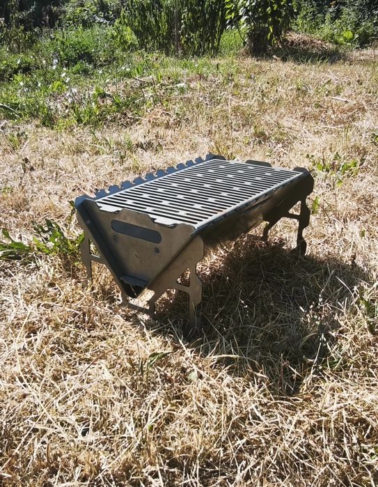 Grătar pliabil overland camping pește otel