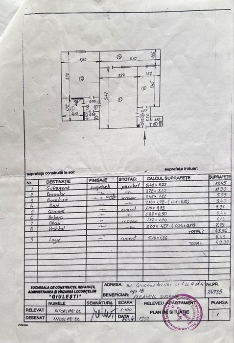 Bulevardul CONSTRUCTORILOR   Apartament  de vanzare.