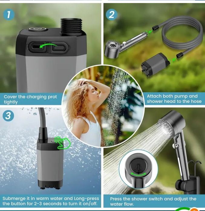 Портативен къмпинг душ