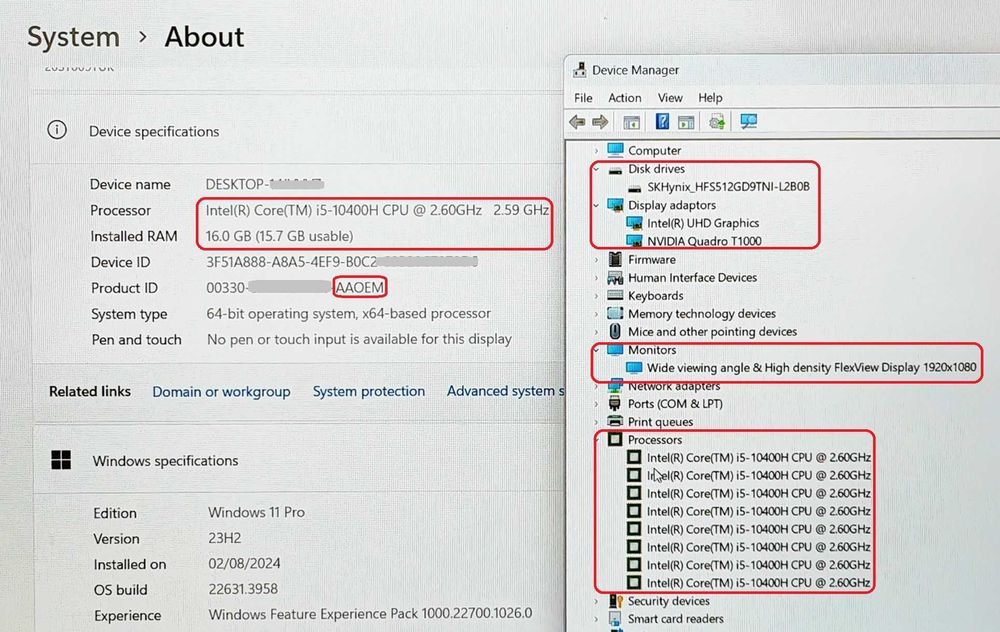 ThinkPad P53/Core i5-9400H/16GB RAM/256G SSD/Quadro T1000 4GB/15.6 IPS