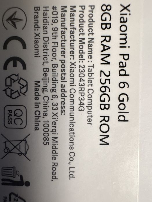 Планшет Xiaomi pad 6