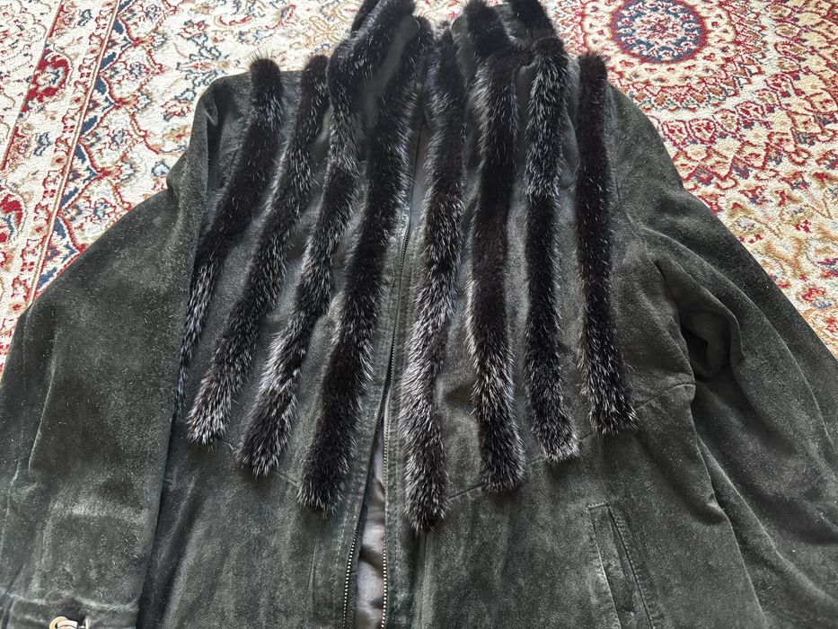 Замшевый плащ женский