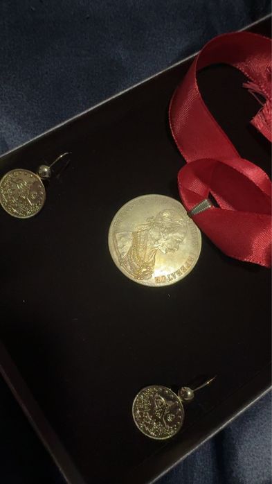 Salba si cercei placati cu aur de 24k