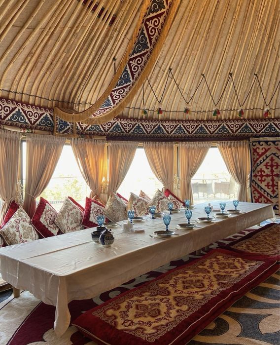 Киіз үй, Ағаш үй, Қарүй Ханский юрта, Юрта для Сакская баня