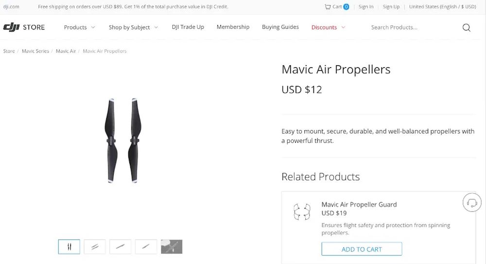 для дрона квадрокоптера DJI Mavic Air