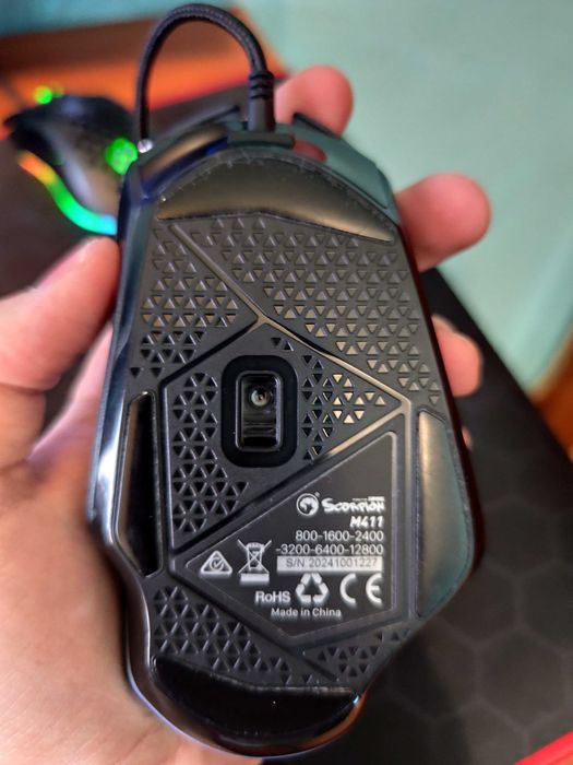 Геймърска мишка Marvo M411-12800dpi като новаа