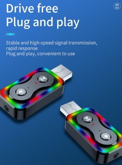 Приемник Aудио адаптер Bluetooth HZ-BT-Q1, USB, AUX