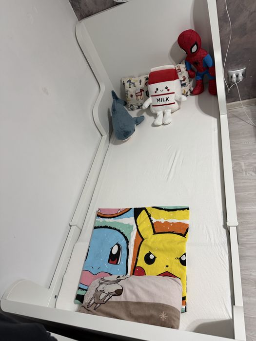 Pat extensibil ikea Busunge cu saltea Innerlig