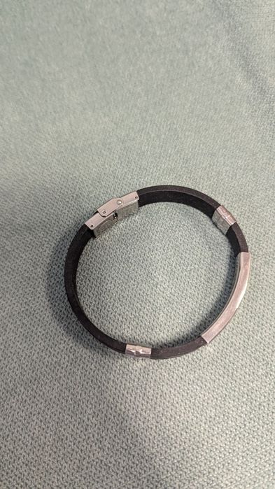 Мъжка гривна силикон/ неръждаема стомана