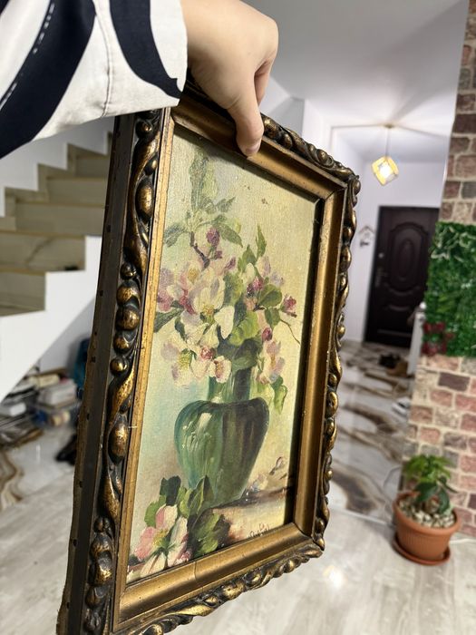 Tablou pictat manual si semnat anul 1907