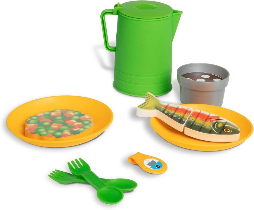 Дървена кухня комплект за пикник Melissa & Doug с аксесоари в куфарче