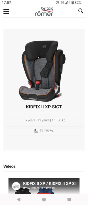 Scaun auto copil - Britax Romer Kidfix II Sict Black Marble