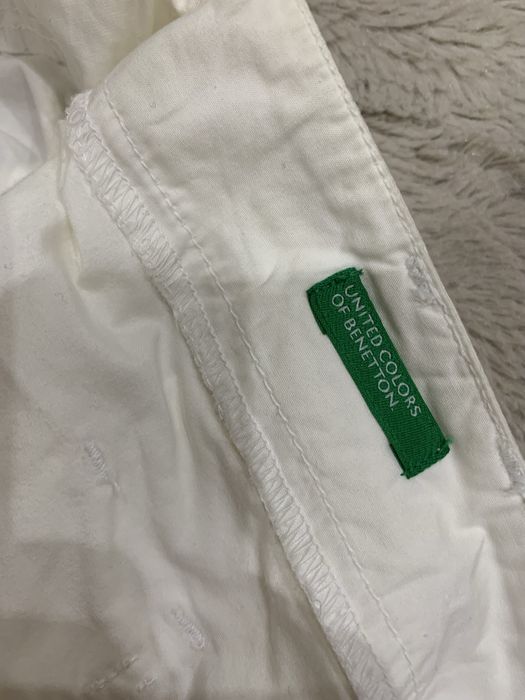 Лятна бяла пола Бенетон, размер 40, памук