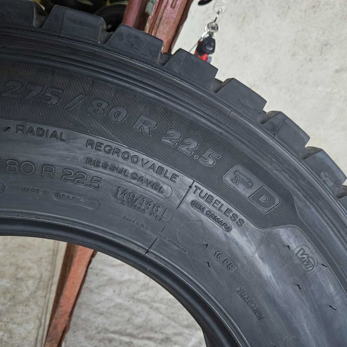 4 тежкотоварни гуми 275/80R22.5 Michelin X Multi D 149/146L M+S