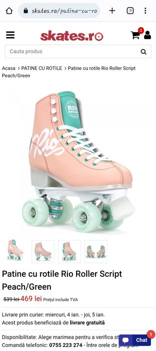 Vand patine originale Rio Roller ,mărimea 38