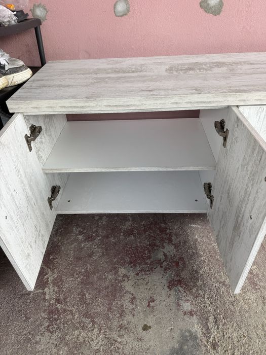 Mobila dormitor pal gri (dulap, noptiere, comoda, corp)