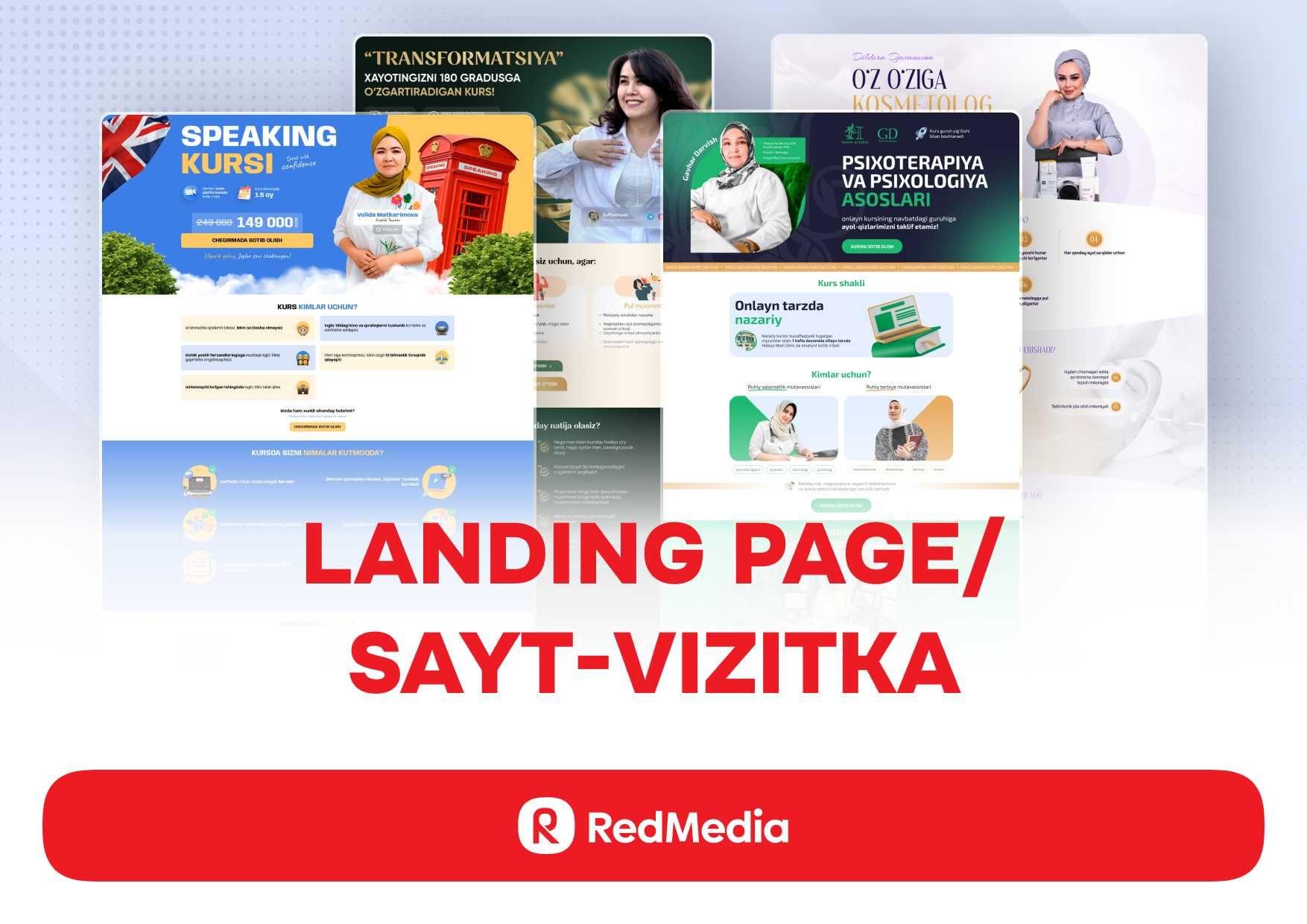 Лендинг Пейдж Landing Page. Дизайн. Разработка. Домен + SSL + Хостинг -  Развлечения / Искусство / Фото / Видео Ташкент на Olx