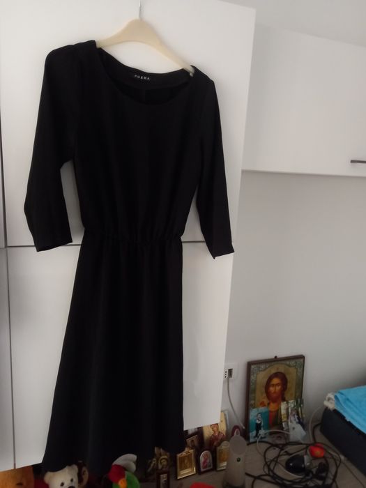 Rochie neagra Poema,mărime 36 și salopeta