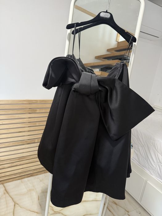 H&M edition черна рокля с пандела