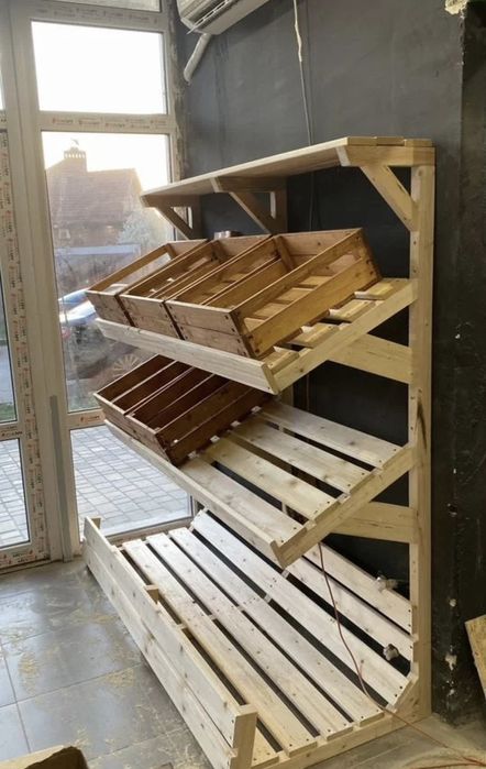 Овощные полки. Стеллажи.