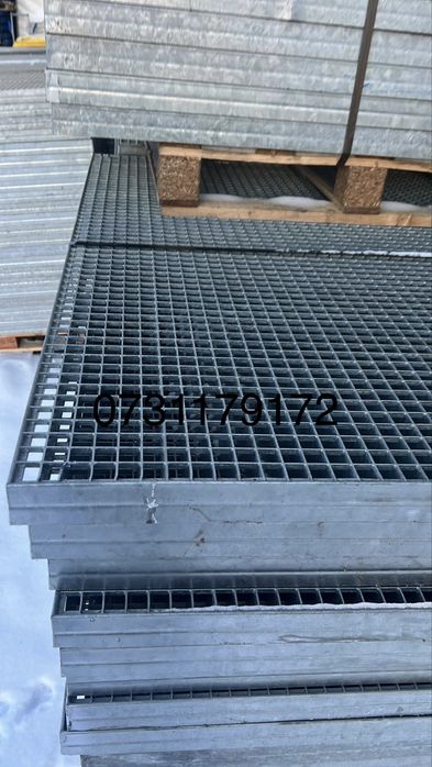 •	Grătar zincat canal scurgere spălătorie auto