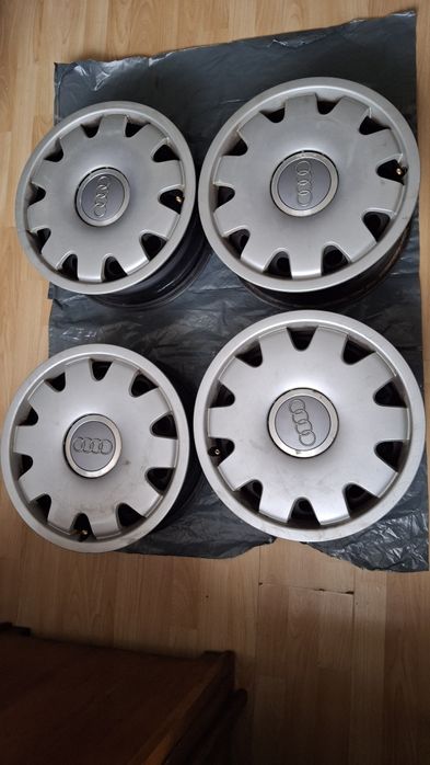 Стоманени джанти със тазове за audi a4 b6.