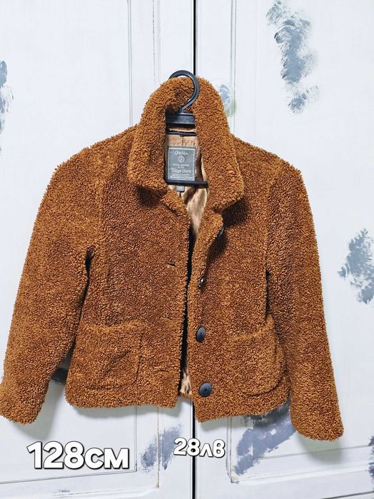 Детско палто за момиче 7-8г. и 8-9/134см тип tedy bear Zara,HM