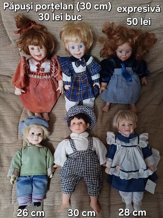 Păpuși mici,cupluri de porțelan