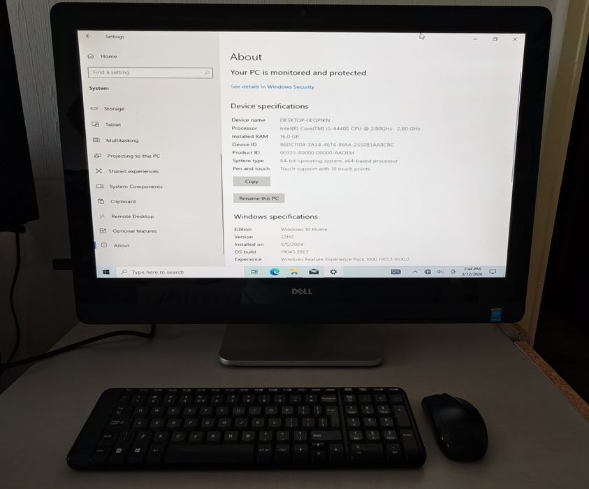 DELL XPS AlO 27" 2720 TOUCH I5-4440s, 16 gb, ssd 120 gb
