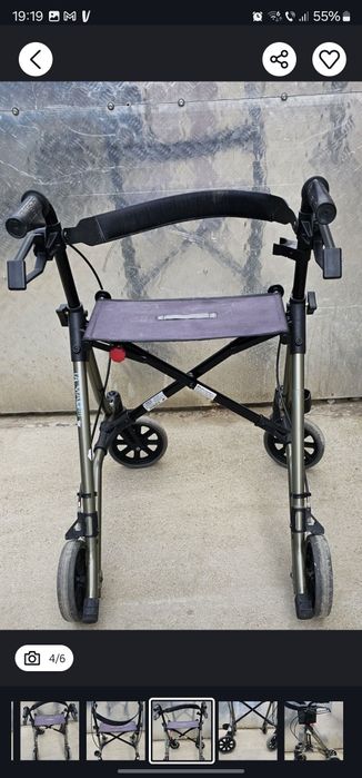 Rolator/cadrul de mers și poziție de odihna