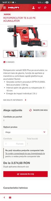 Rotopercutor Hilti TE6-22