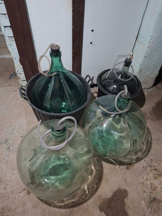 Damigeana de sticla 50L, zdrobitor si storcator struguri