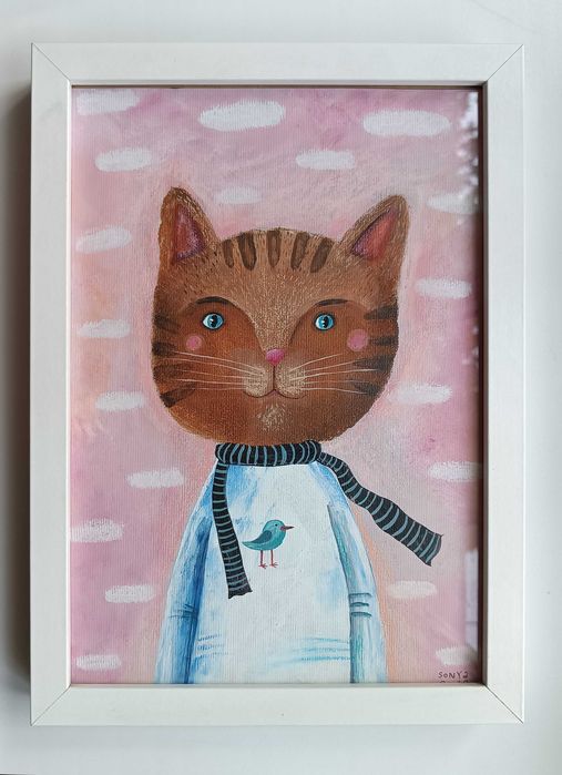 Картины в рамах. Акрил, 30 х 21 см.