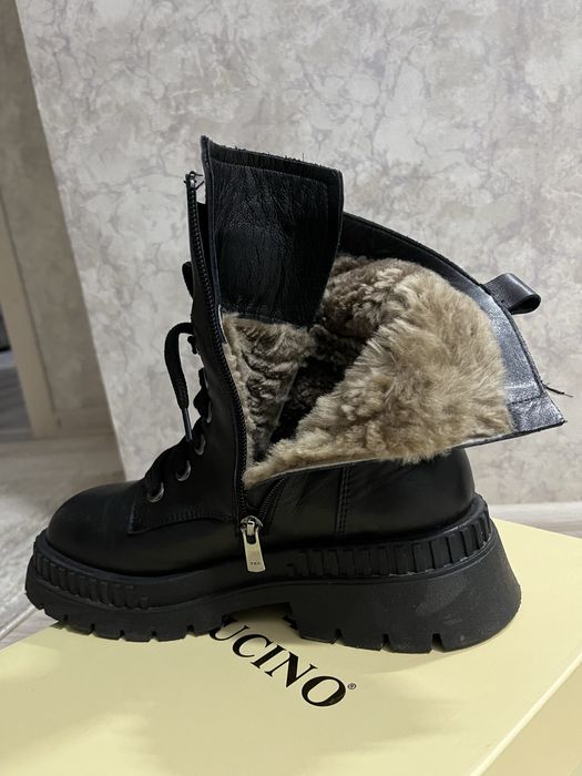 Сапоги зимние кожанные