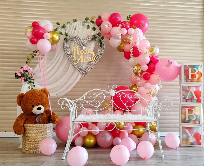 Decor eveniment, arcada baloane, aranjament tematic baloane