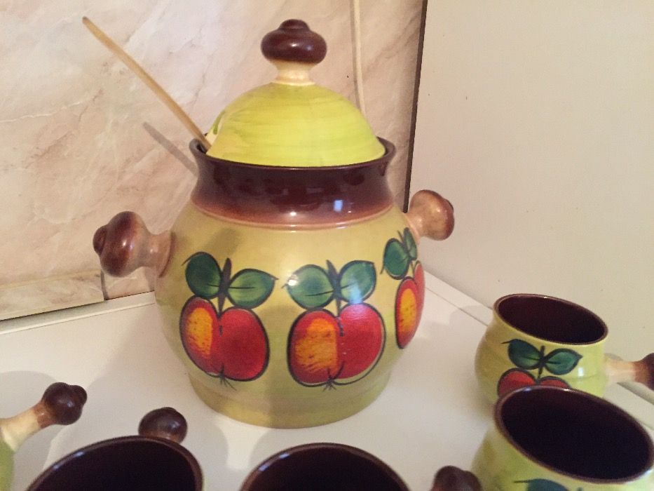 немски порцеланов сервиз за маргарита или пунш маркиран