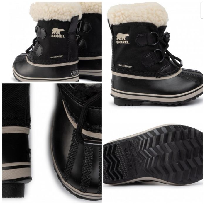 Cizme de zăpadă SORELChildrens Yoot Pac Nylon NC1962 Black 010