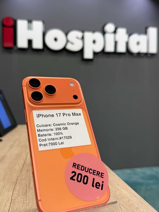 iPhone 17 Pro Max Cosmic Orange 256GB 100% Baterie #17029