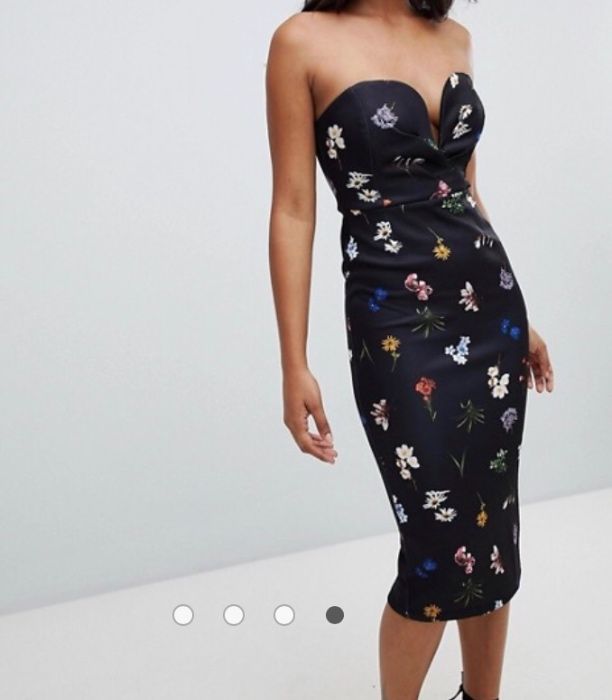 Rochie midi, croiala conica, noua