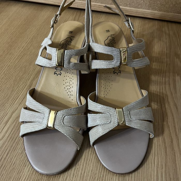 Sandale damă piele naturală Linea Comfort Zodiaco, mărimea 39 (Made in Italy)