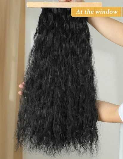 Синтетични удължители за коса 7 бр - 60см