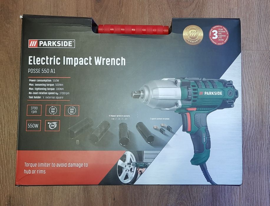 Maşină electrică de înşurubat cu impact tangenţial Parkside 550 A1,Nou