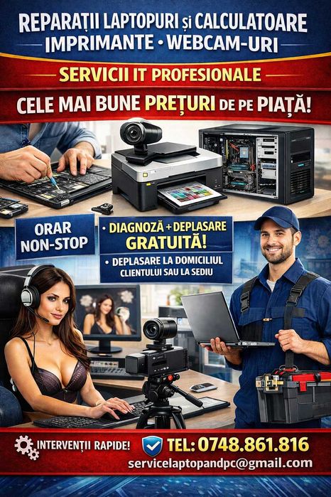 Reparatii PC & LAPTOP + Instalare WINDOWS 11 la domiciliul tau NONSTOP