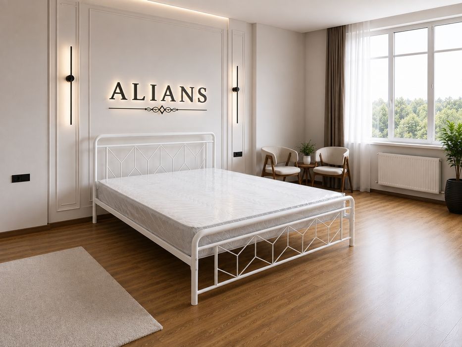 Кровать ALIANS двуспальнаяи односпальная, kalavat, matras, Loft temir