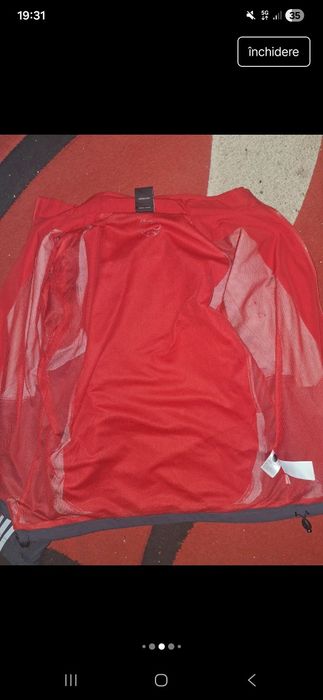 geaca trening adidas L  fotbal buzunare cu fermoare