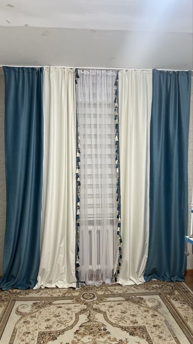Штор тюлімен бірге 15000