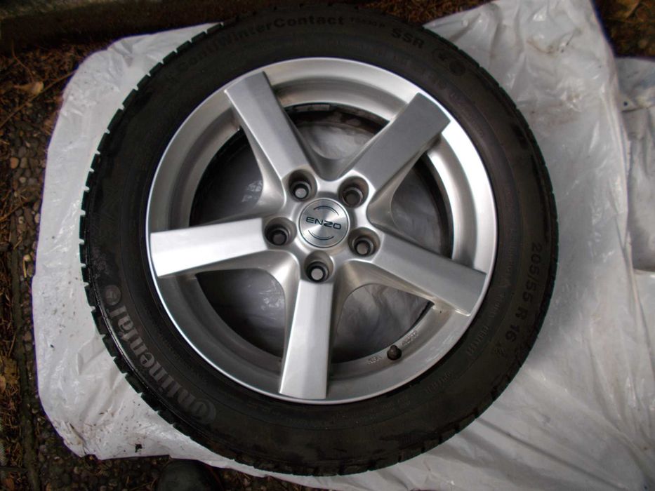 Set BMW aliaj ENZO, cu Conti Winter 205/55R16 iarna, 5x120 BMW etc