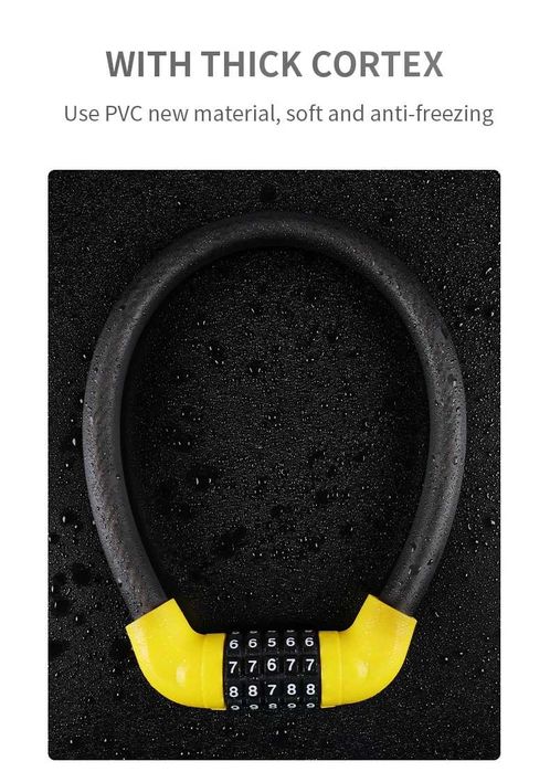 Катинар за велосипед/мотоциклет/скутер с 5-цифрен код - НОВ